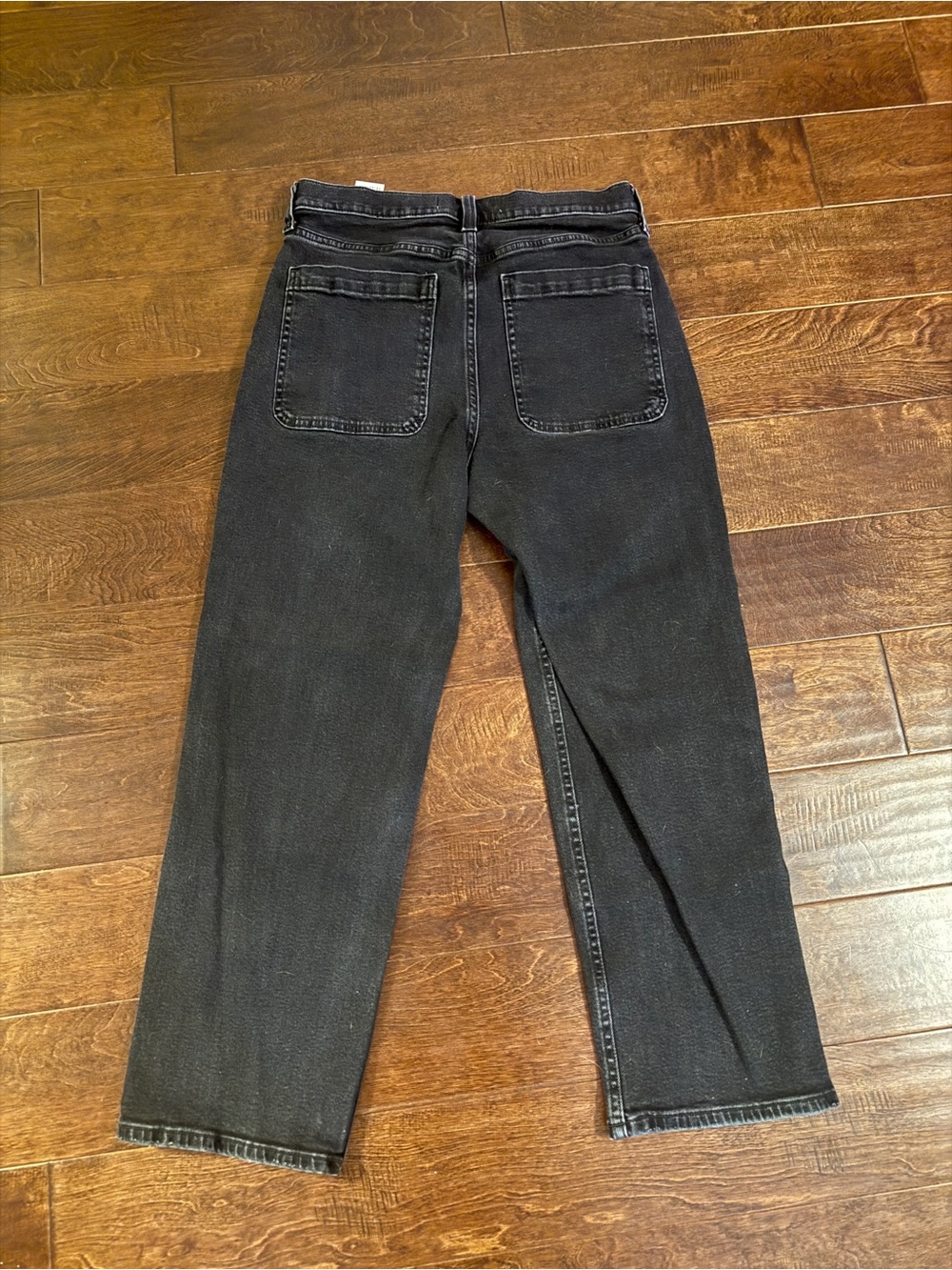 Hollister Men's Washed Black Baggy Jeans